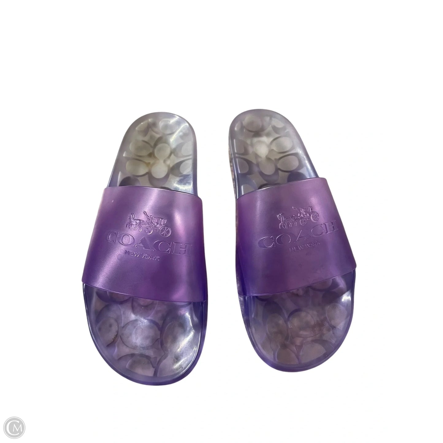 Sandals Designer By Coach In Purple, Size: 8