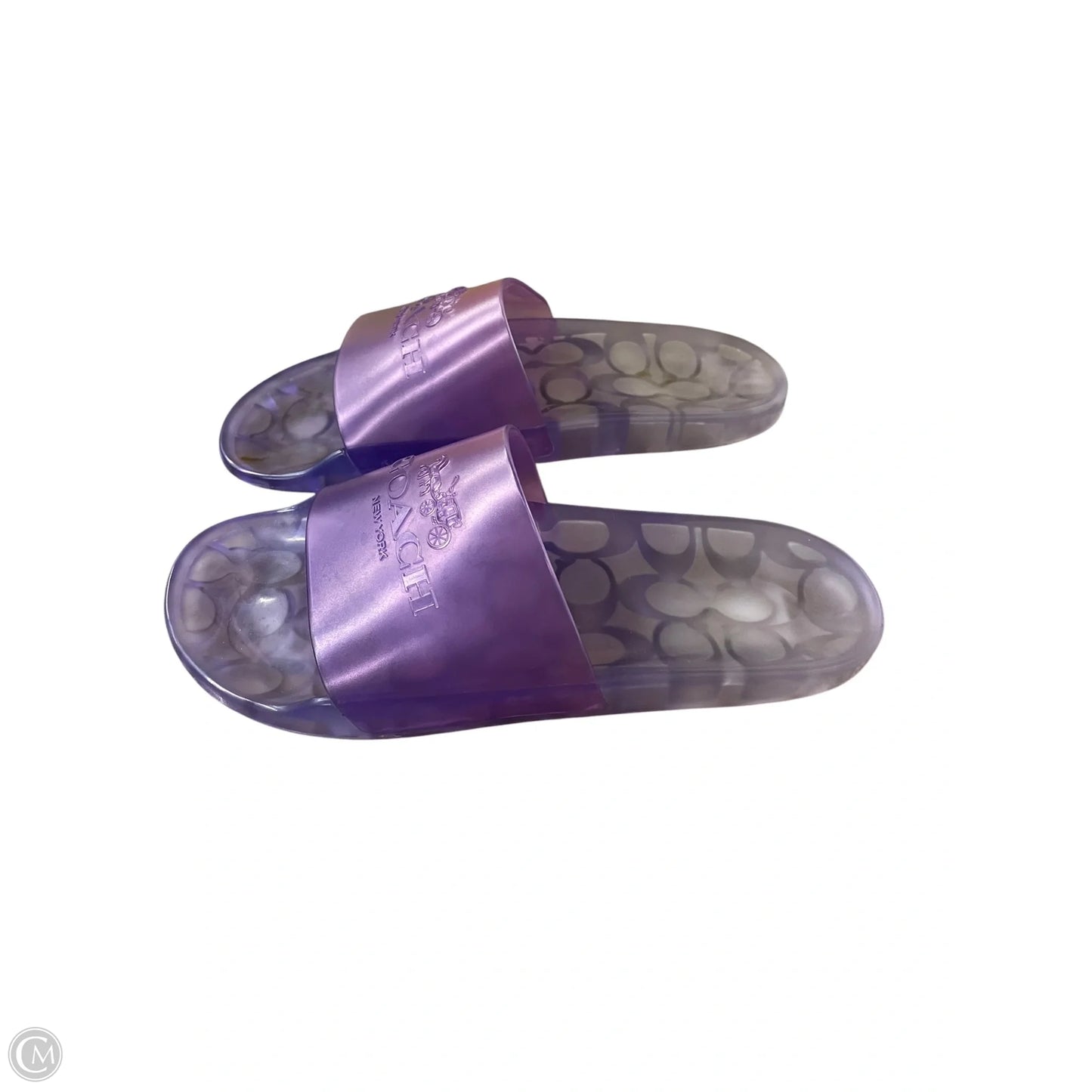 Sandals Designer By Coach In Purple, Size: 8