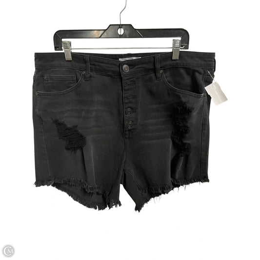 Shorts By Clothes Mentor In Black Denim, Size: 16