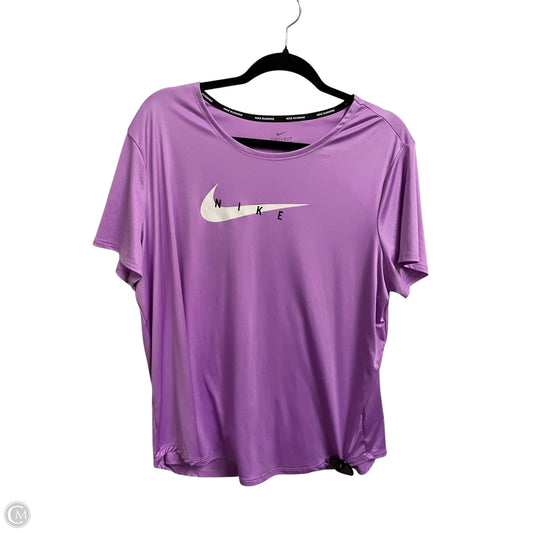 Top Short Sleeve By Nike Apparel In Purple, Size: 2x