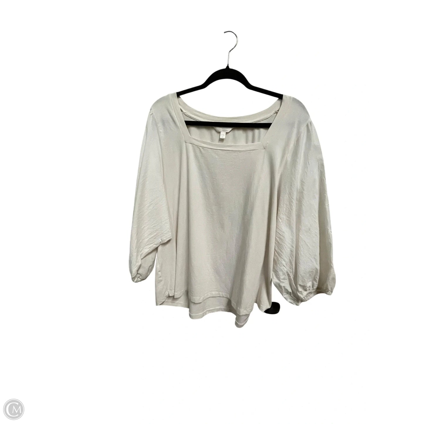 Top Short Sleeve By Lc Lauren Conrad In Cream, Size: 2x