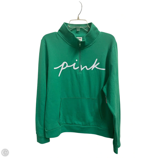 Athletic Sweatshirt Collar By Pink In Green, Size: Xl