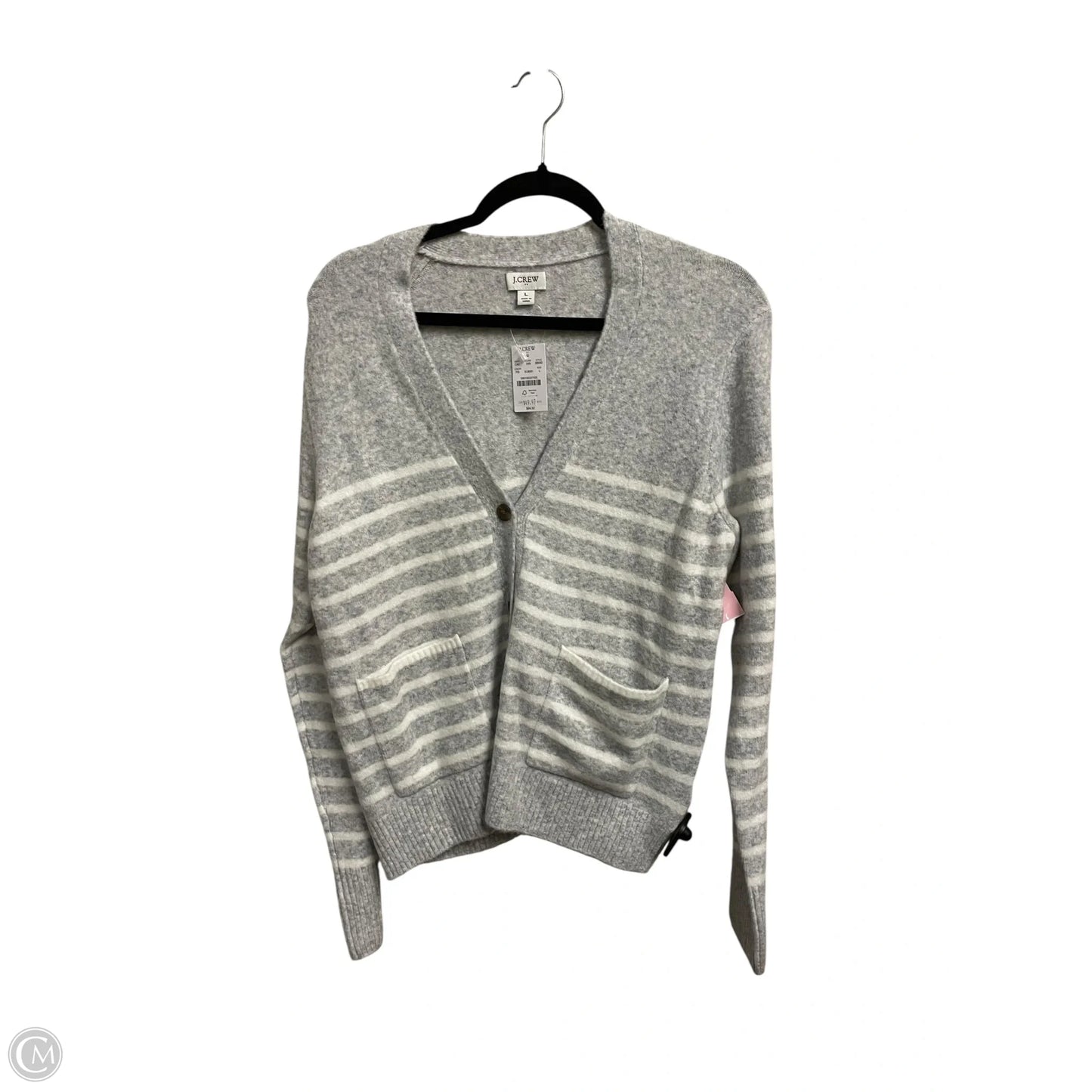 Sweater Cardigan By J. Crew In Grey, Size: L
