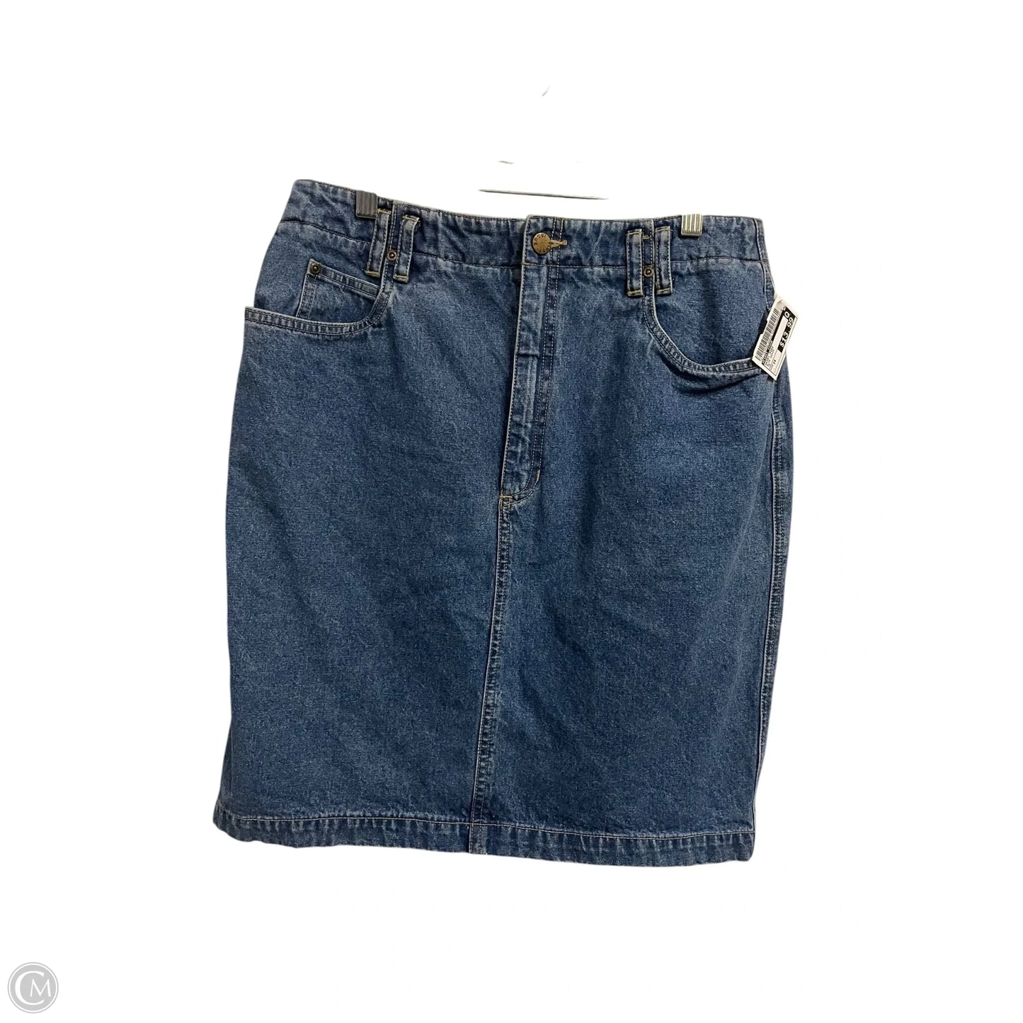 Skirt Midi By First Issue In Blue Denim, Size: 14