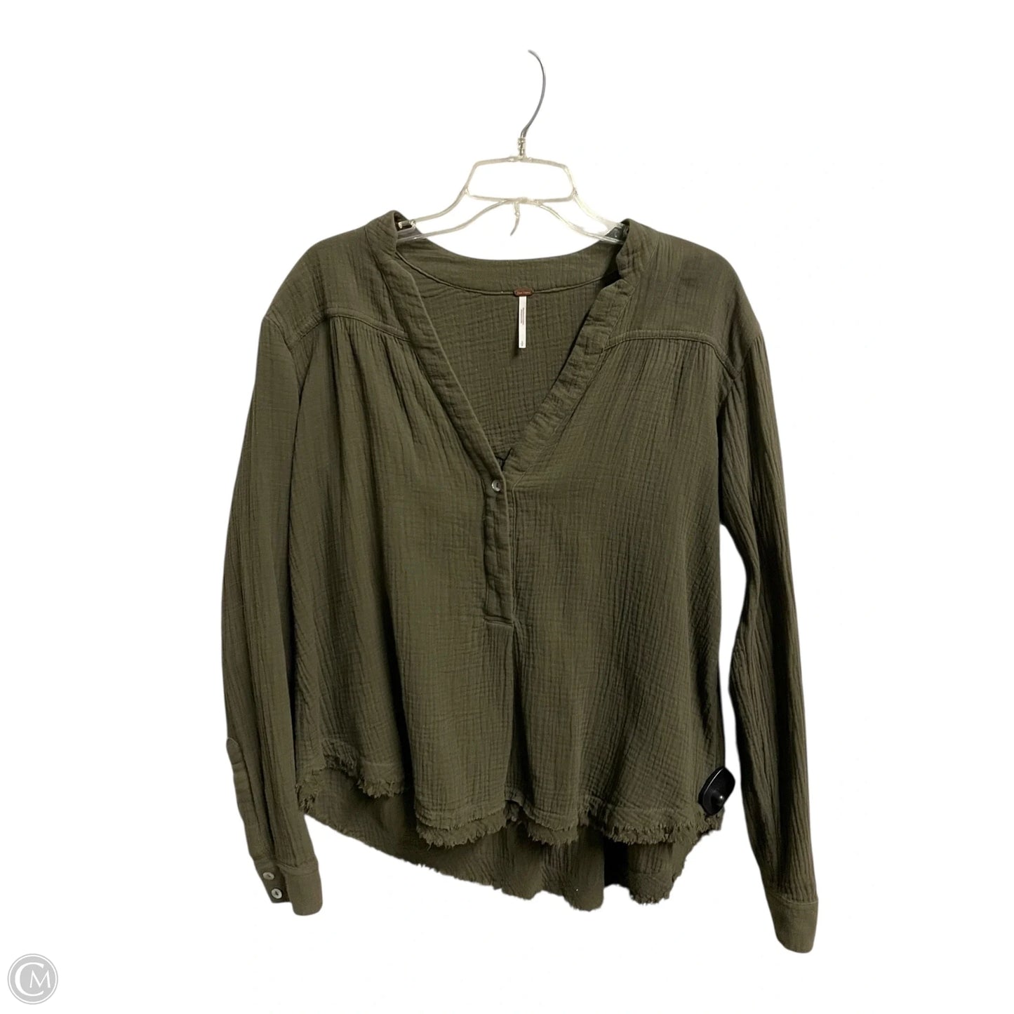Top Long Sleeve By Free People In Green, Size: S