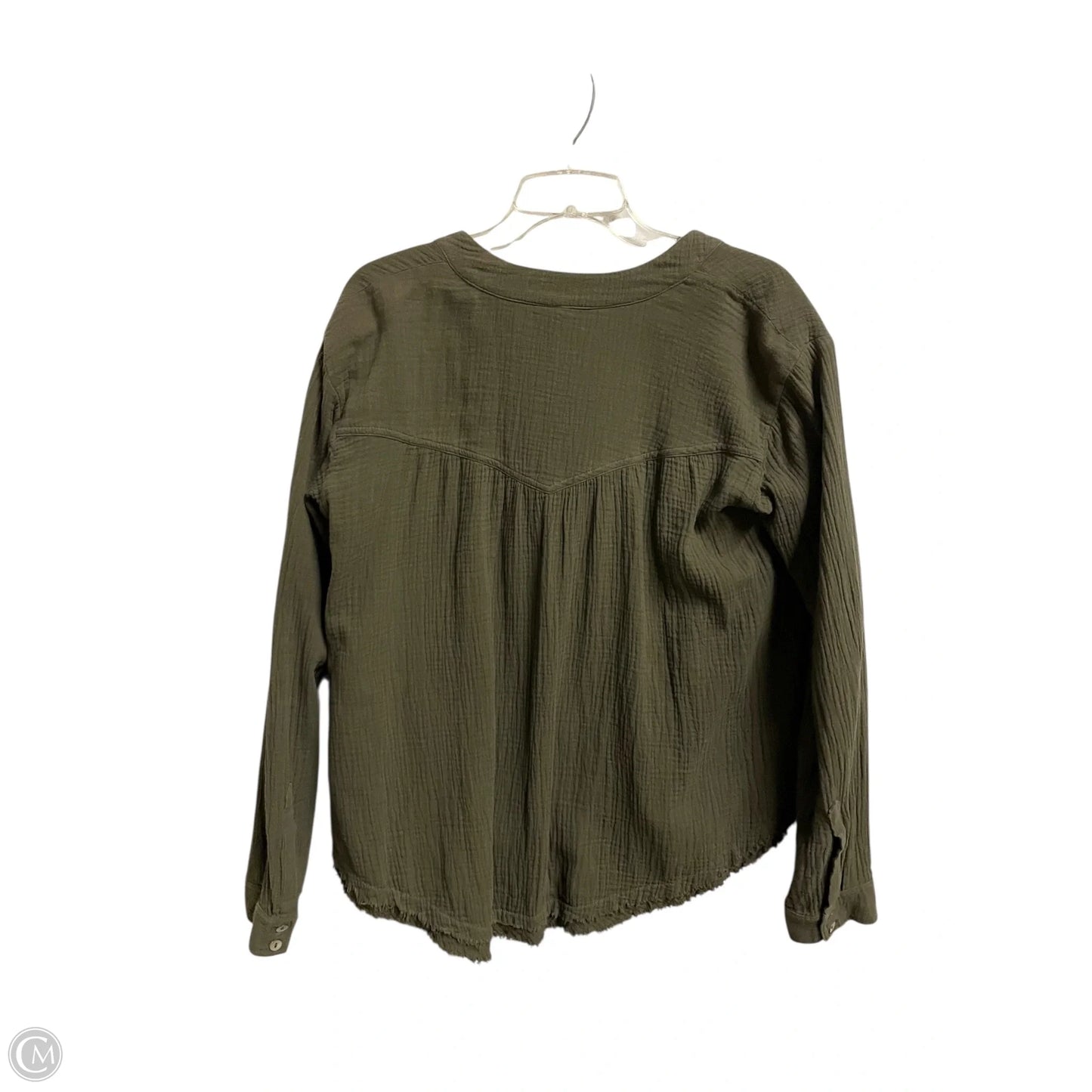 Top Long Sleeve By Free People In Green, Size: S