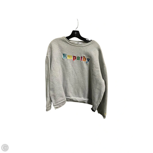 Sweatshirt Crewneck By Clothes Mentor In Grey, Size: Xl