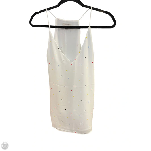 Top Sleeveless By Loft In White, Size: Sp