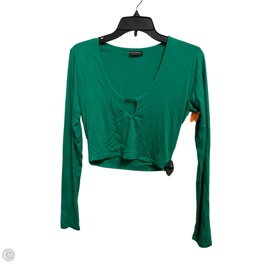 Top Long Sleeve By Nakedwardrobe In Green, Size: L