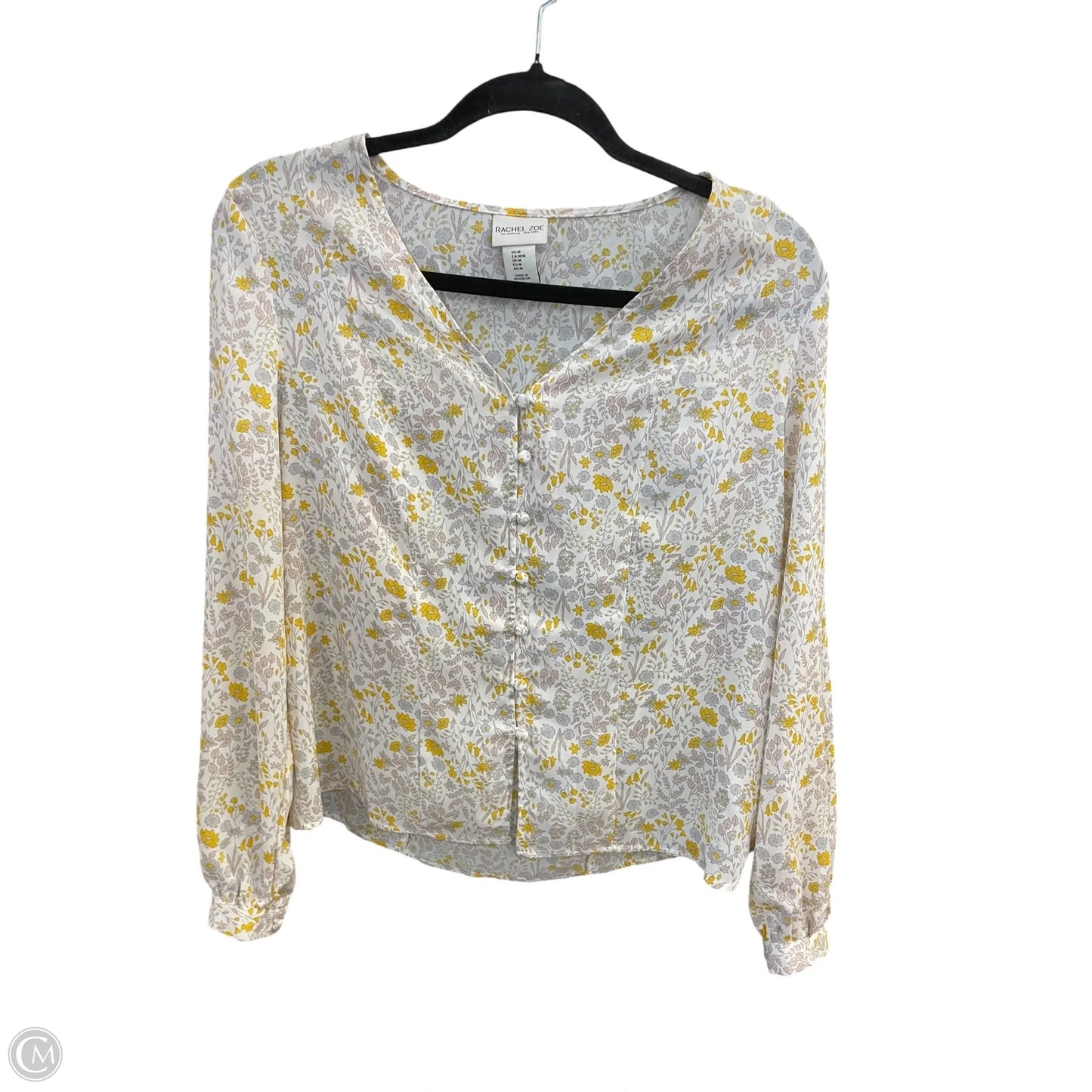 Top Long Sleeve By Rachel Zoe In Yellow, Size: M