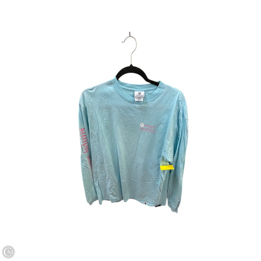 Top Long Sleeve By Simply Southern In Blue, Size: L