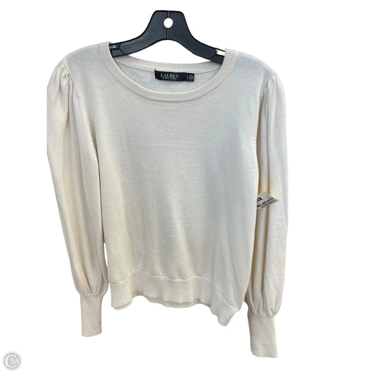 Top Long Sleeve By Ralph Lauren In Cream, Size: L
