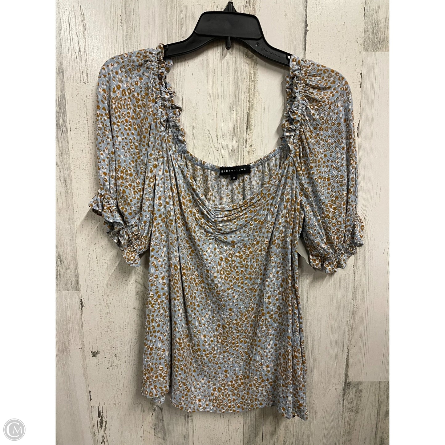 Top Short Sleeve By Gibson In Blue, Size: M