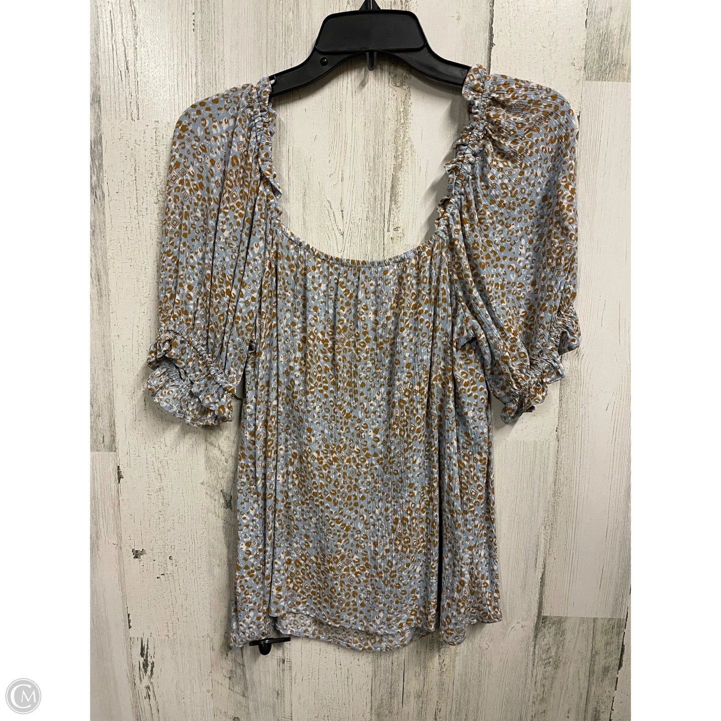 Top Short Sleeve By Gibson In Blue, Size: M