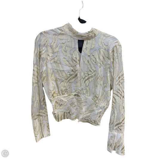 Top Long Sleeve By Parker In Gold, Size: S