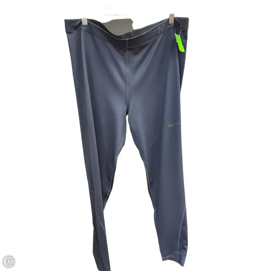Athletic Leggings By Nike Apparel In Navy, Size: 2x