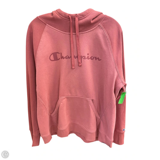 Athletic Sweatshirt Hoodie By Champion In Red, Size: Xl