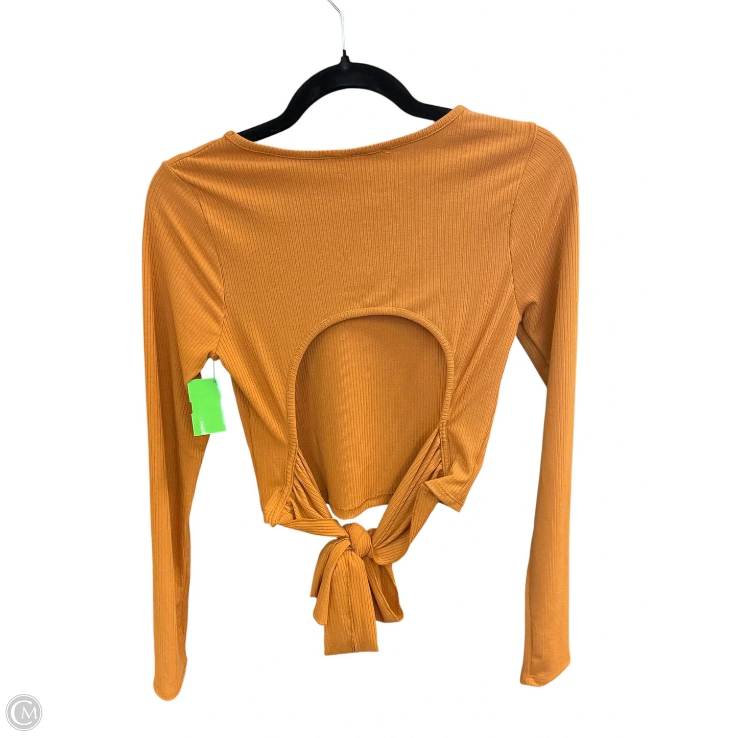 Top Long Sleeve By Caution To The Wind In Orange, Size: S