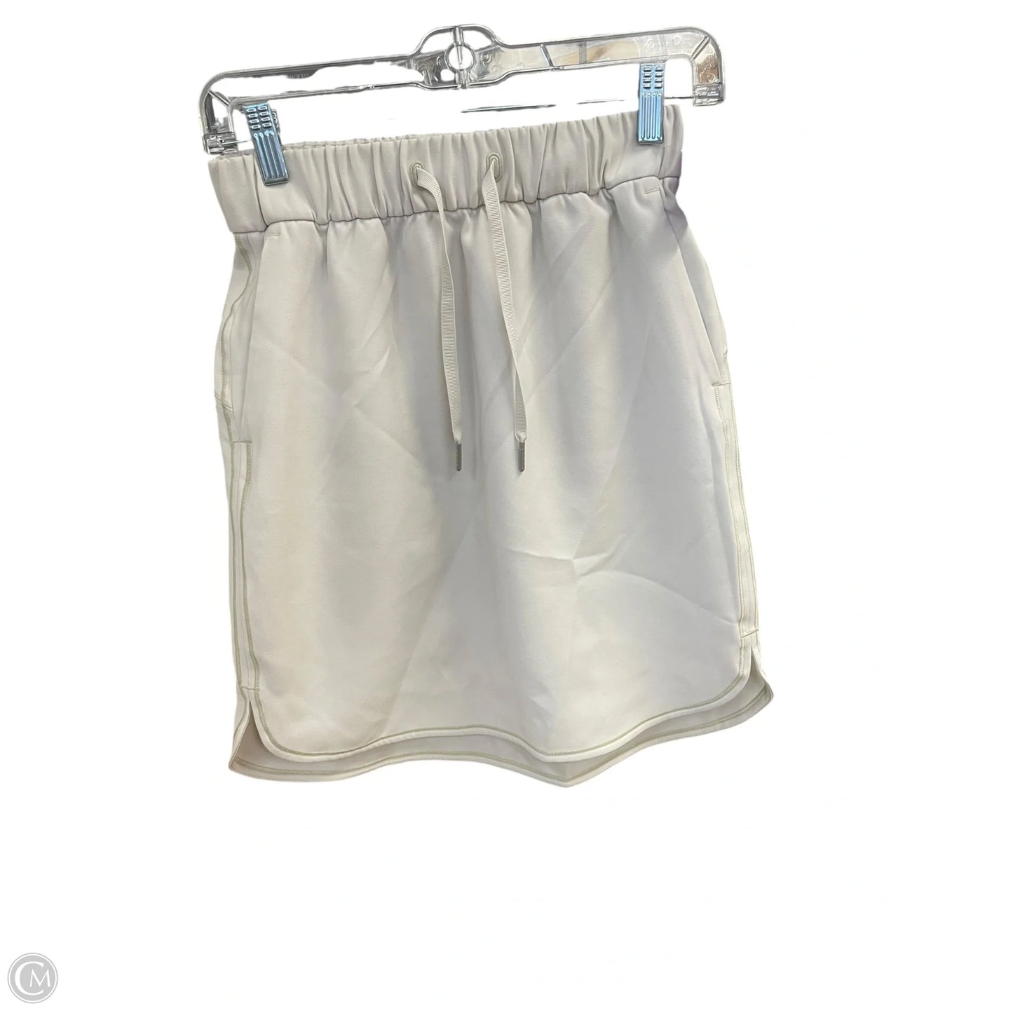 Athletic Skirt By Lululemon In White, Size: 4