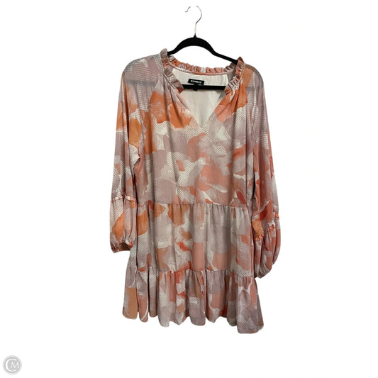 Dress Casual Midi By Express In Pink, Size: Xl