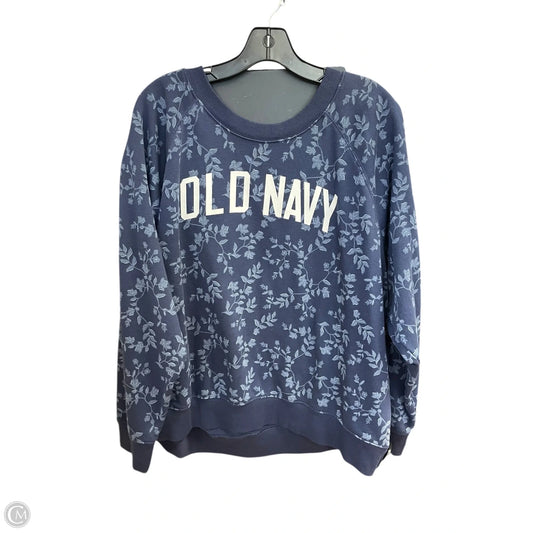 Sweatshirt Collar By Old Navy In Blue, Size: 2x