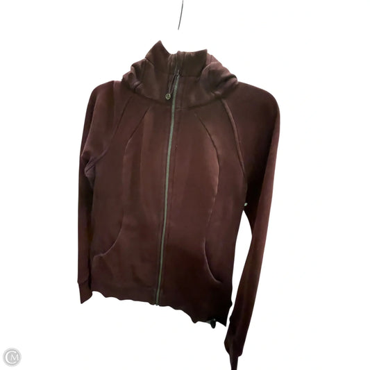Athletic Jacket By Lululemon In Maroon, Size: M