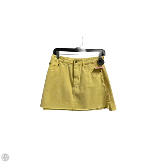Skirt Mini & Short By Clothes Mentor In Yellow, Size: M