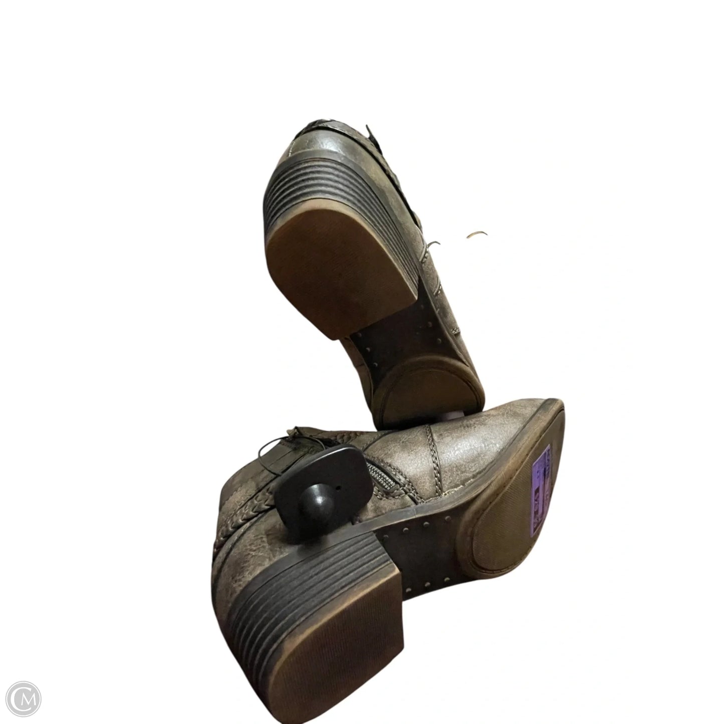 Boots Ankle Heels By Sugar In Brown, Size: 9.5