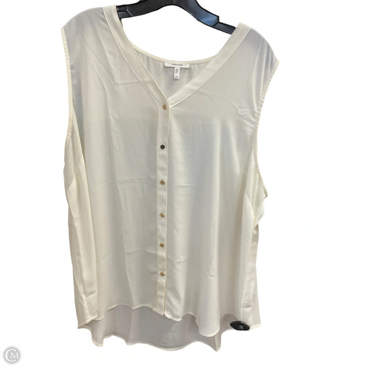 Top Sleeveless By Maurices In Cream, Size: 2x