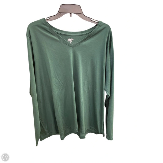 Top Long Sleeve By Lands End In Green, Size: 2x