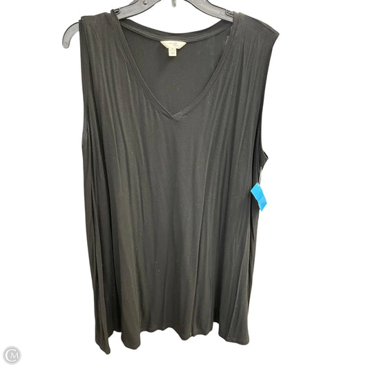 Top Sleeveless By Terra & Sky In Black, Size: 1x