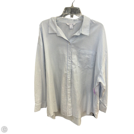 Top Long Sleeve By Old Navy In Blue & White, Size: Xl