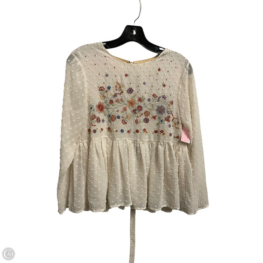 Top Long Sleeve By Altard State In Cream, Size: S
