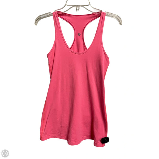 Athletic Tank Top By Lululemon In Pink, Size: M