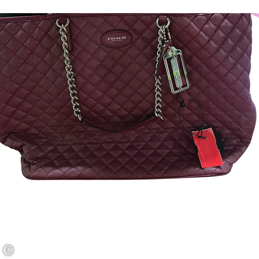 Tote Designer By Coach, Size: Large