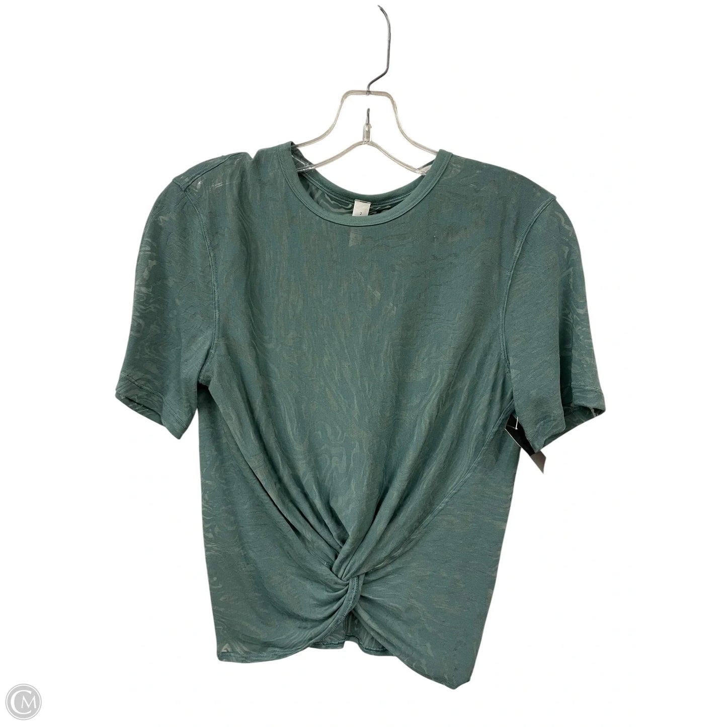Athletic Top Short Sleeve By Lululemon In Blue, Size: 2