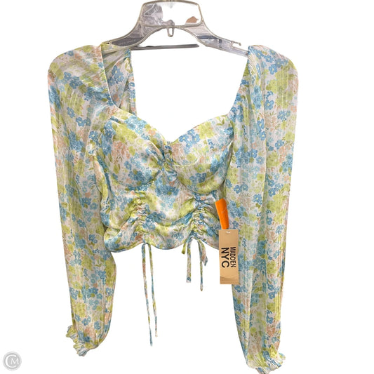 Top Long Sleeve By Madden Nyc In Green, Size: M