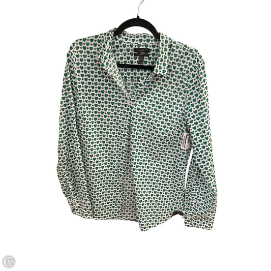 Top Long Sleeve By J. Crew In Green, Size: L