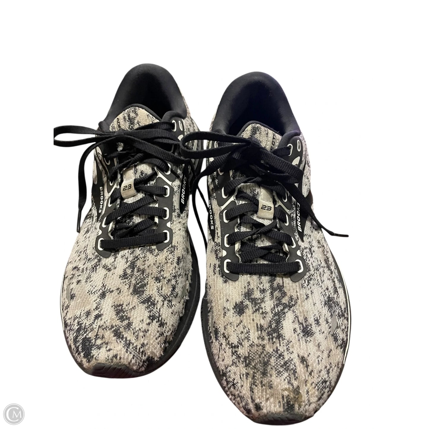 Shoes Athletic By Brooks In Black & Cream, Size: 9