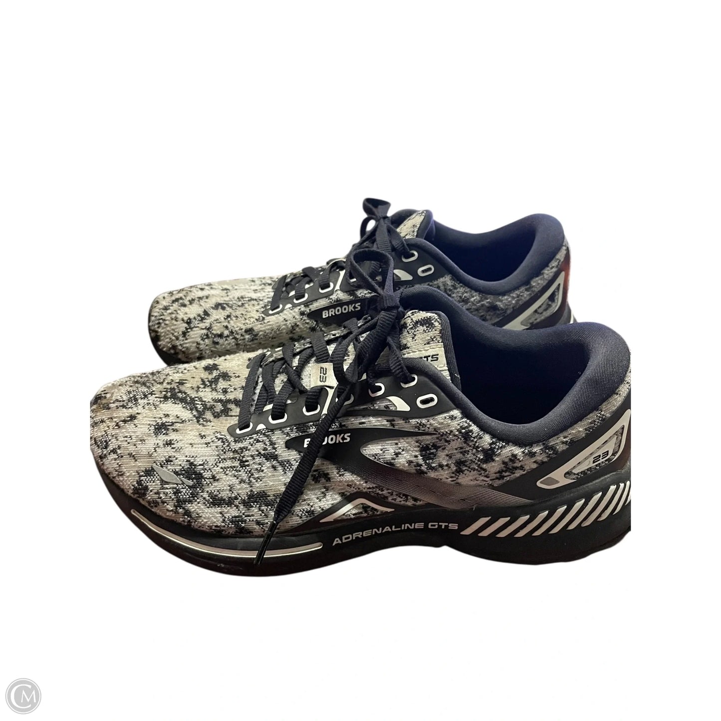 Shoes Athletic By Brooks In Black & Cream, Size: 9