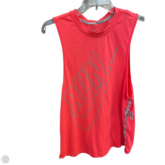 Athletic Tank Top By Nike In Pink, Size: M