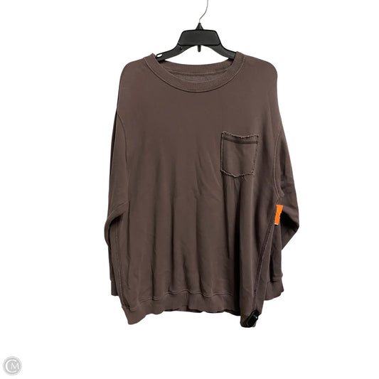 Sweatshirt Crewneck By Aerie In Brown, Size: M