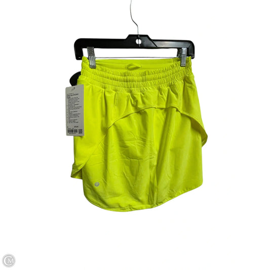 Athletic Shorts By Lululemon In Yellow, Size: 6