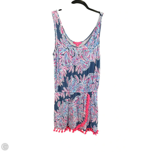 Romper Designer By Lilly Pulitzer In Blue, Size: M