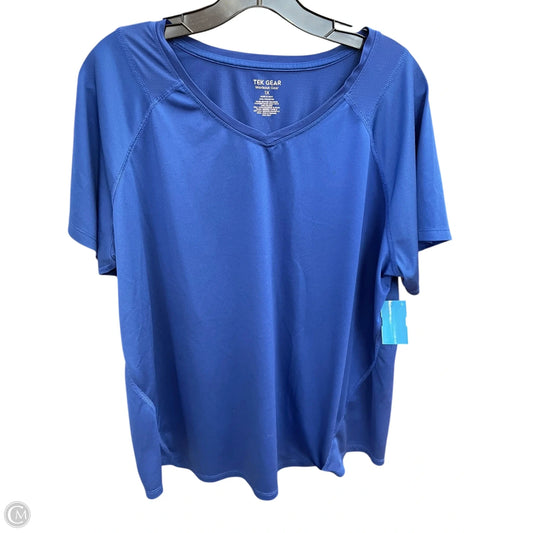 Top Short Sleeve By Tek Gear In Blue, Size: 1x