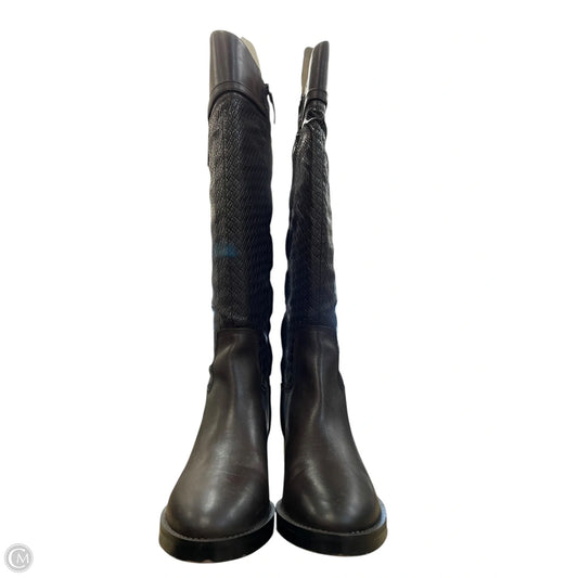 Boots Knee Heels By Clothes Mentor In Brown, Size: 9.5