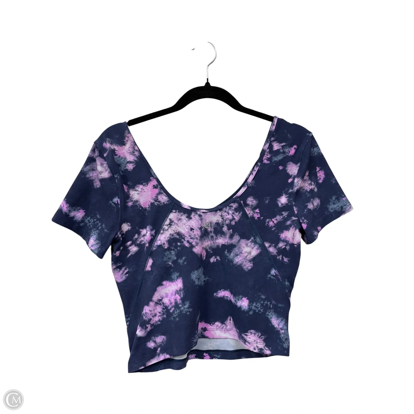 Top Short Sleeve By Lululemon In Blue, Size: 8