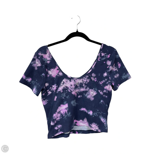 Top Short Sleeve By Lululemon In Blue, Size: 8