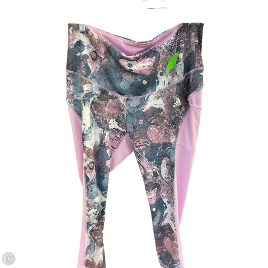 Athletic Leggings By Adidas In Purple, Size: 2x