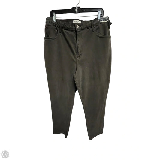 Jeans Straight By Abercrombie And Fitch In Brown, Size: 16